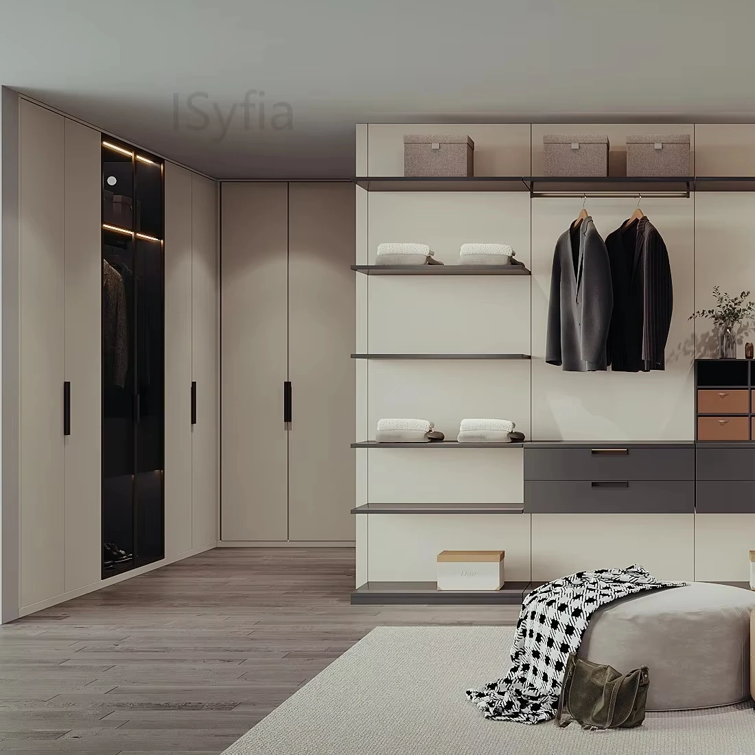 Clothes Cabinet Wardrobe Closets Systems Furniture Design Customized Luxury Bedroom Apartment Villa Furniture