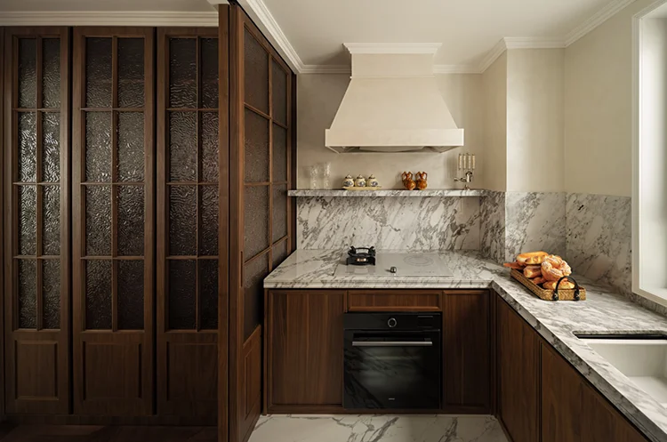 Modern Style MDF Upper Cabinet with Drawers Living Room Partition Wall Storage Furniture Villa Apartment 3D Interior Design - 图片 15