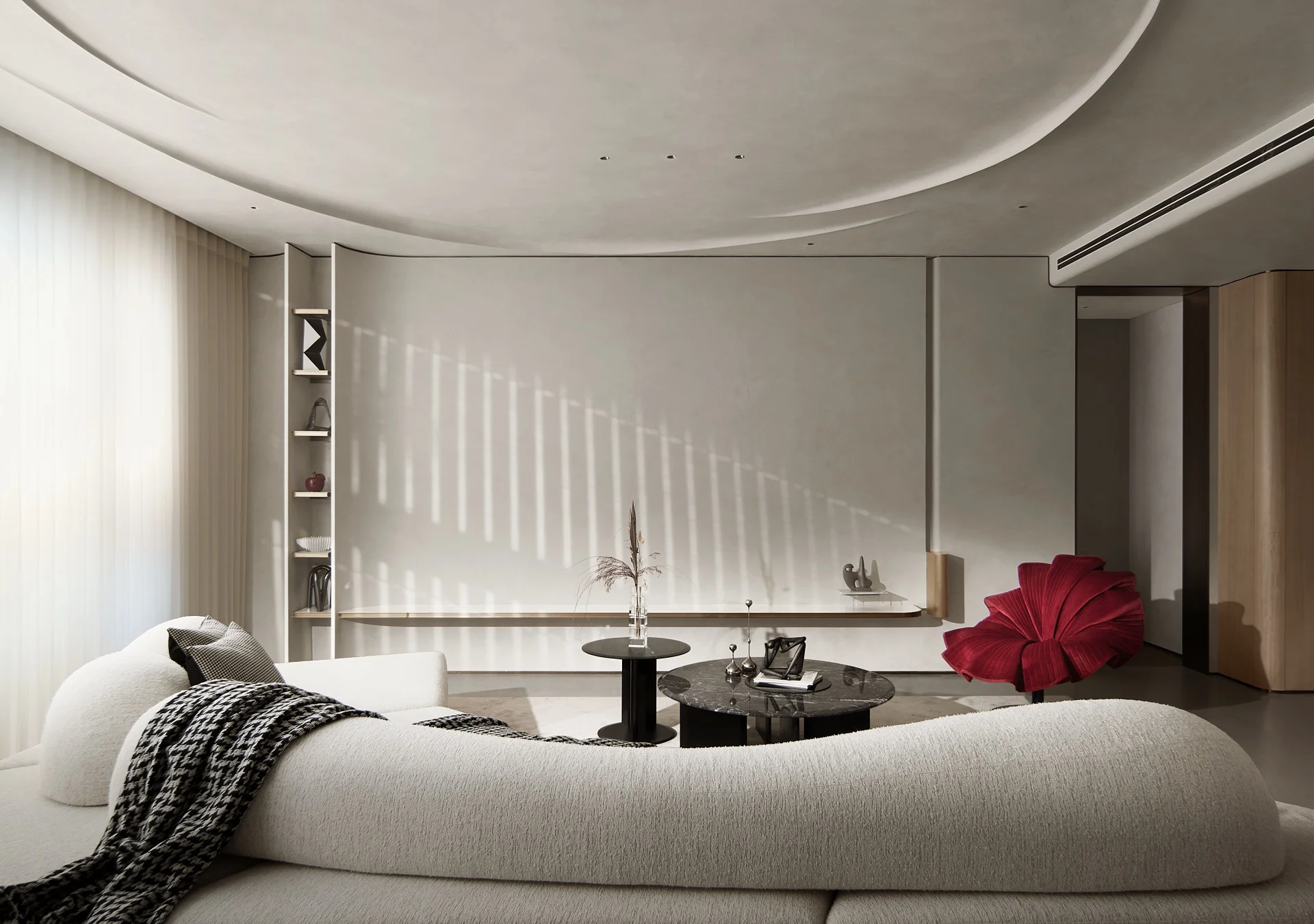 Modern Style Kitchen Cabinet with Vermont Brown Cabinets Flat Whole 3D Interior Design for Apartment Island Kitchen Cabinets - 图片 11