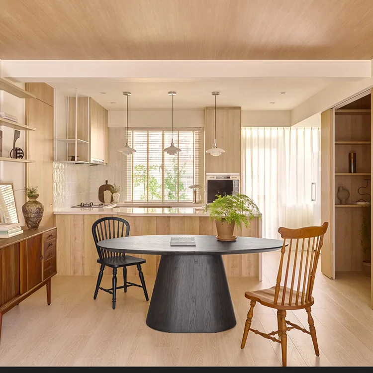 Modern Wood Plywood Kitchen Cabinets Complete Modern Full Kitchen Design Cupboards Cabinet Set for Apartment Villa - 图片 3