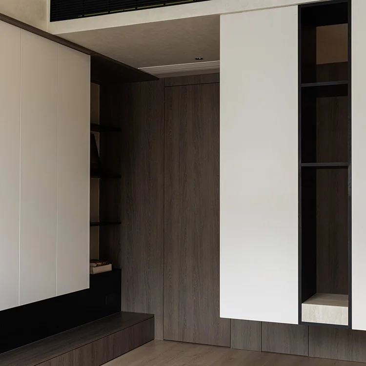 Modern Glossy Minimalism Solid Wood Kitchen Cabinet Home Improvement Panel Cupboard Design for Villa Apartment Dining Room Sets - 图片 4