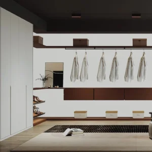 Modern Big Bedroom Wardrobe with Solid Wood Door New Popular Closet Storage Cabinets for Furniture Clothes Organizer