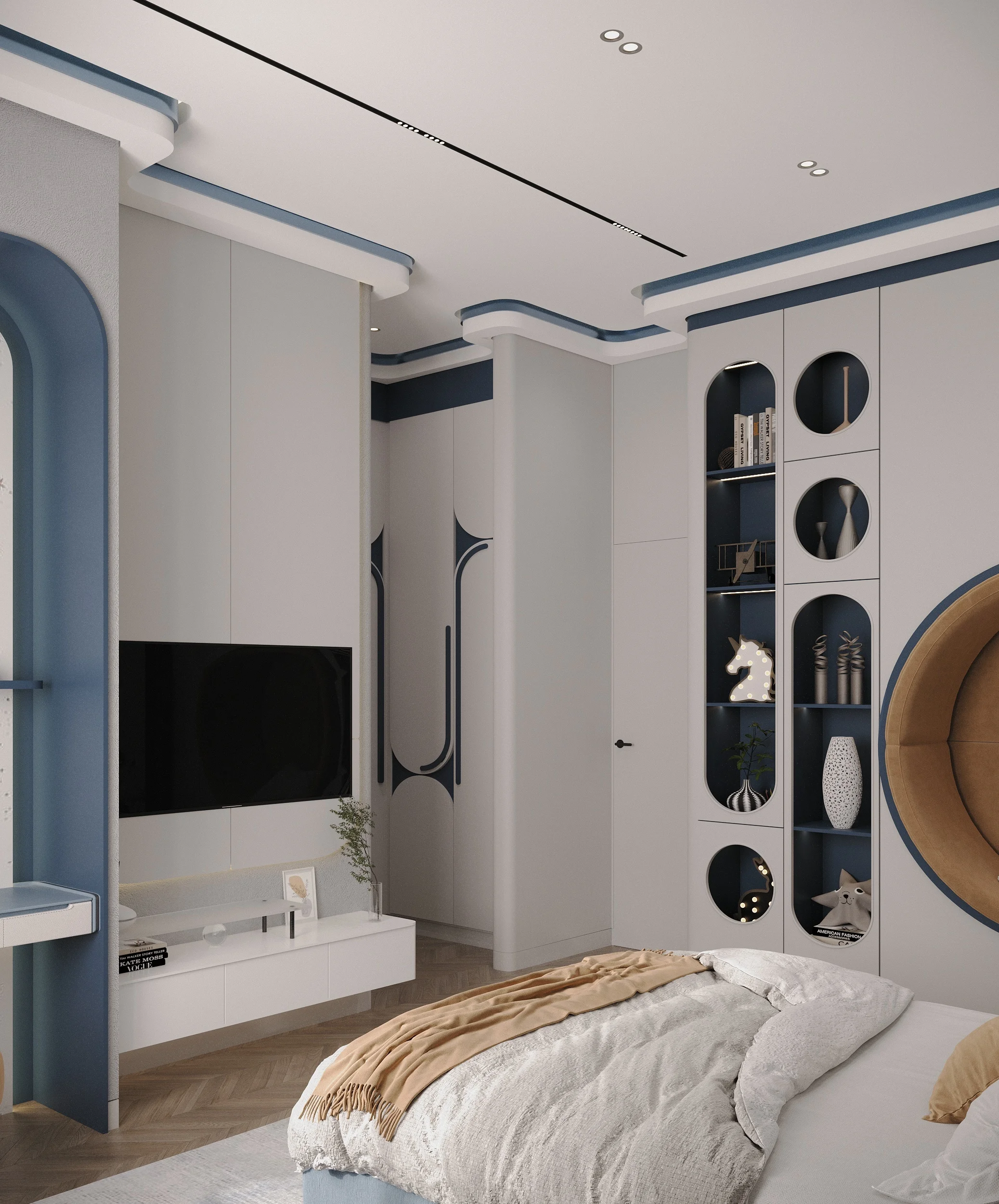Customizable Bedroom Design Children Wardrobe Decorative Cabinet Suitable for Bedroom Furniture - 图片 4