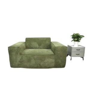 This vacuum-compressed tofu-shaped sponge sofa is made of corduroy fabric and filled with high-density compressed sponge.