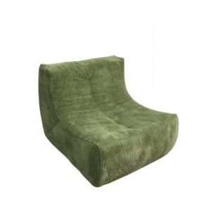 Bean Bag Chair Sofa, Corduroy Couch, Compressed Caterpillar Sofa Chair, Fabric Tatami Vacuum Lazy Leisure Chair, for Living Room Bedroom Reading Reception Lounge Army Green