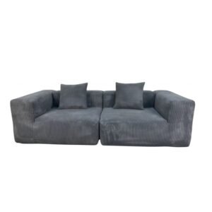 Soft Corduroy Cloud Velvet Fabric Two Person Sofa