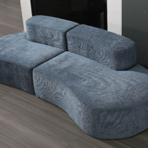 Cashew-shaped compressed sofa